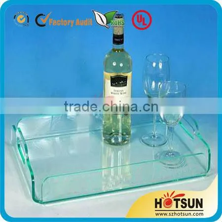 Acrylic colorful high quality breakfast serving tray