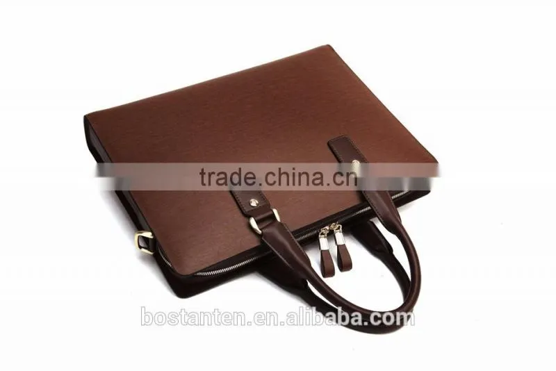business brown leather men briefcase messenger hand bags fashion