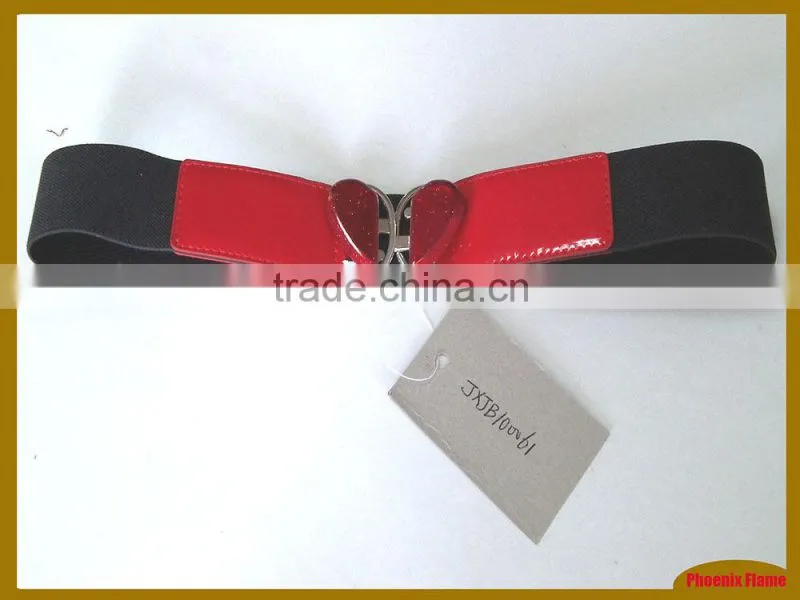 elastic belt with peach shape buckle