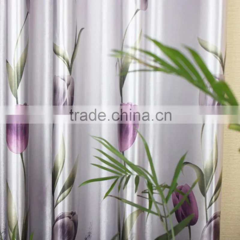 zhejiang blackout curtain with printing flower ,yiwu market fabric
