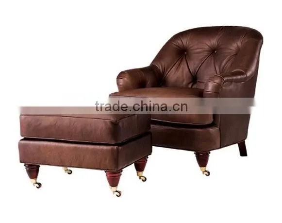 yellow leather foot sofa ottoman furniture