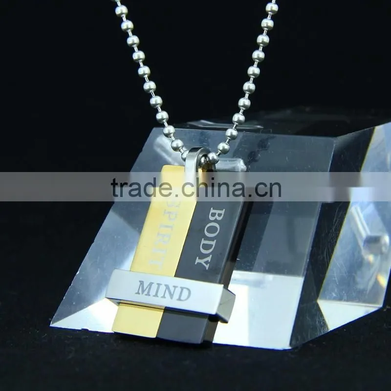 316L stainless steel black pendants for promotion