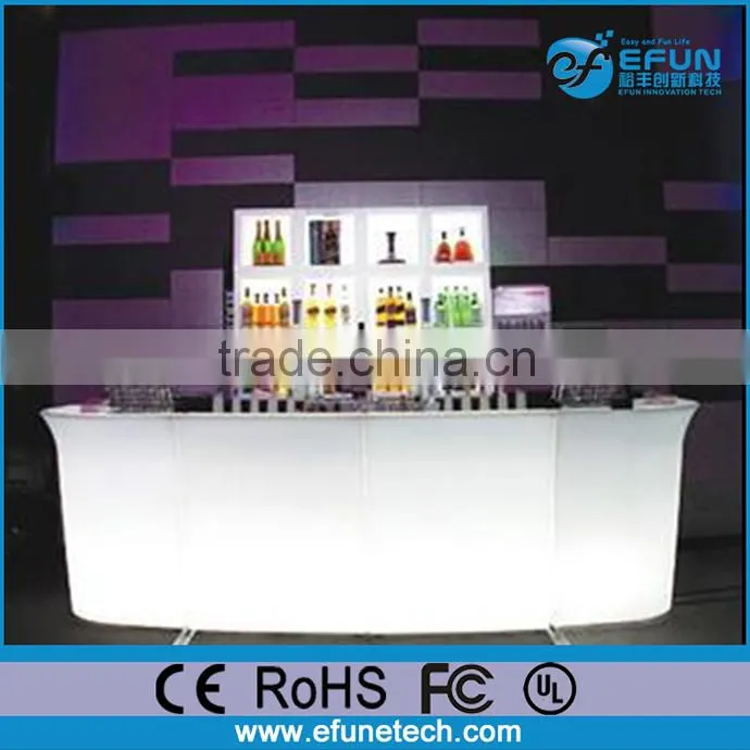 pe material rgb color LED wine cabinet,decorating bar liquor bottle led display