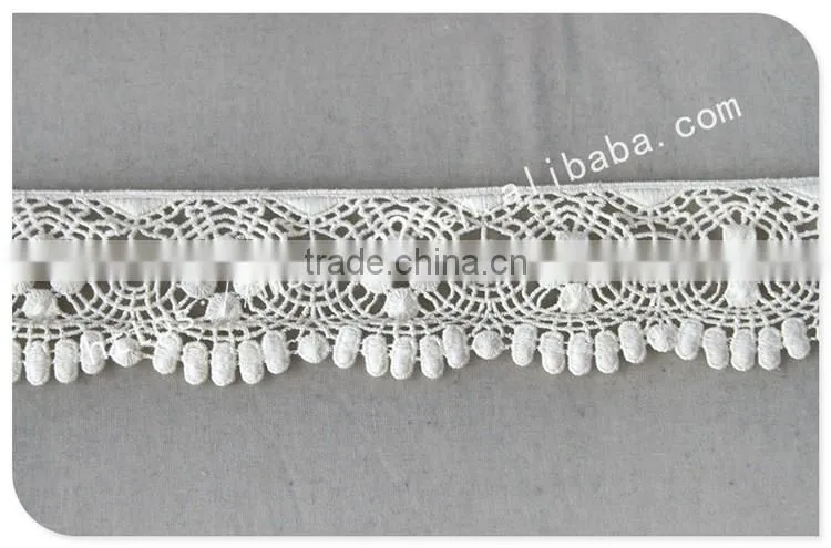 Newest design 6.5cm width cotton indian saree border lace trim wholesale
