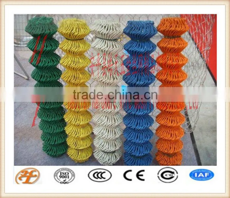 factory supply hot dipped galvanized/electro galvanized/colorful PVC coated chain link fence rhombus wire mesh