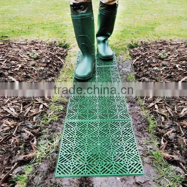 plastic outdoor garden edging tiles
