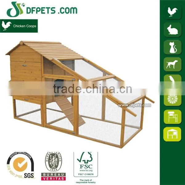 Prefab Large Poulailler Chicken house with Iron Wire Run