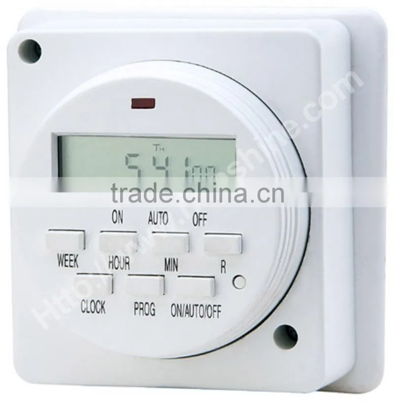 Wall-mounted programmable digital timer