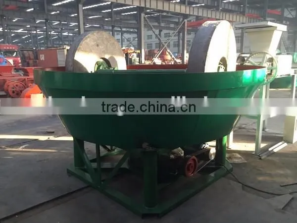 HUAHONG 2016 new wet pan mill for gold,silver,copper,lead,zinc ore with use and maintance methods