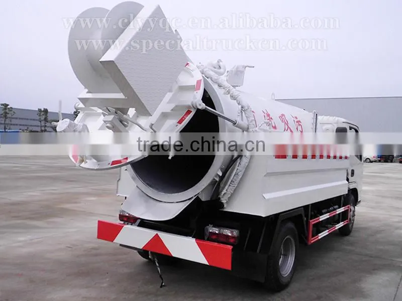dongfeng high pressure drain cleaning truck with large volume
