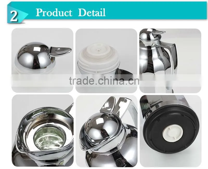 2014attractive ABS body glass inner vacuum flask,coffee kettle (JGUZ-C)
