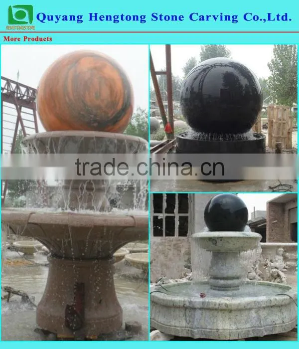 Black Marble Ball Water Fountain