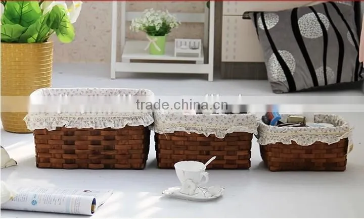 willow and wood chip basket