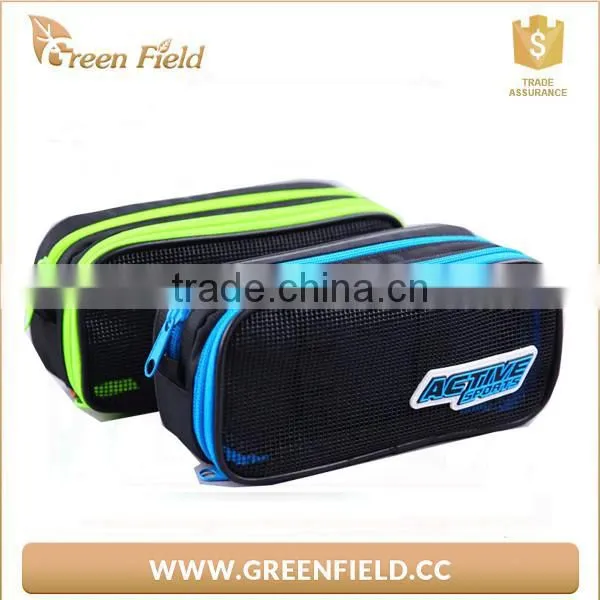 fashion fabric pencil bag double layer canvas pancil case