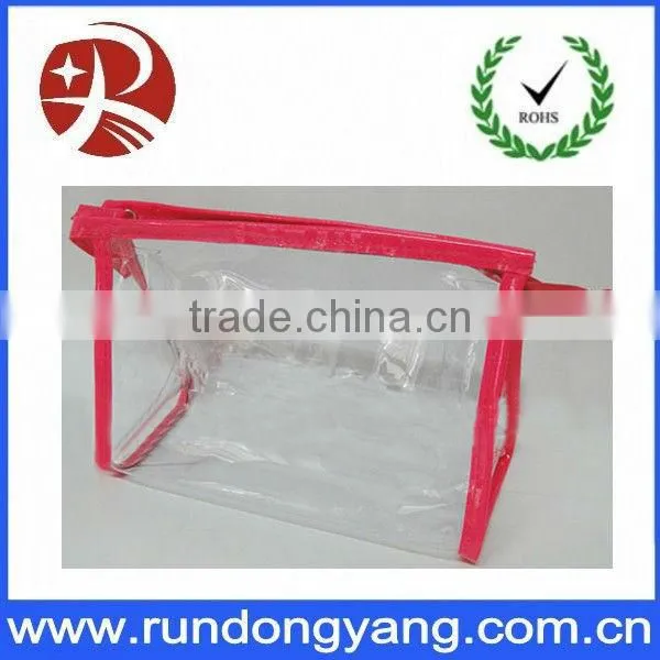 Fashion clear PVC zipper bag with professional design