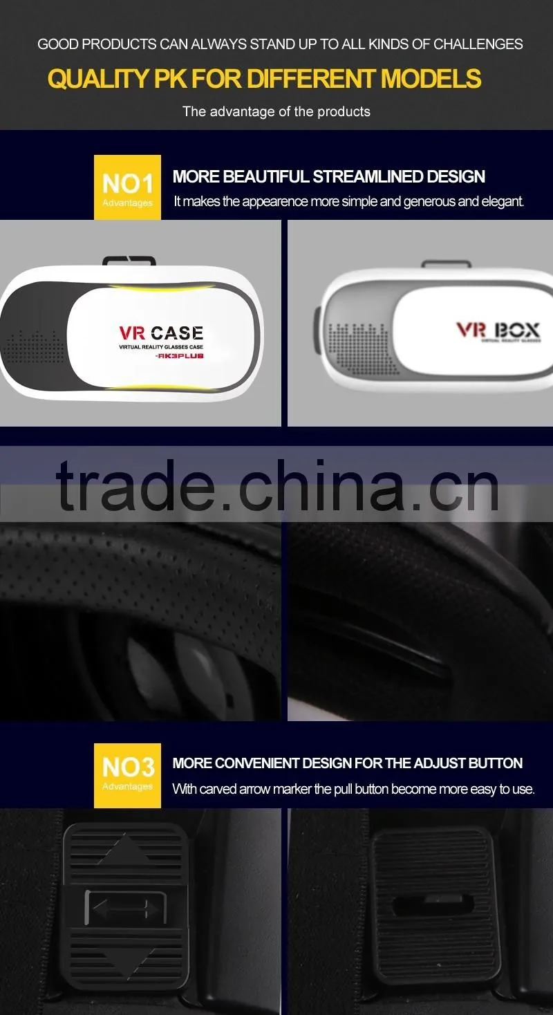 ZOOM FUNCTION VR case 3plus 3D glasses VR box with headstrap vr glasses for mobile phone