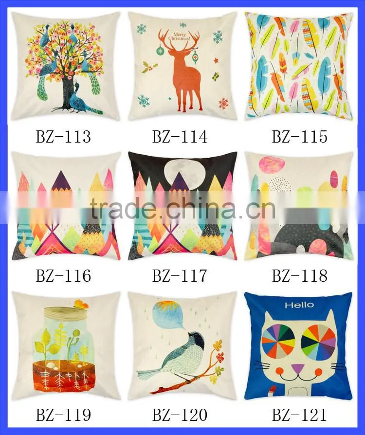 Decorative Pillowcase Cotton Linen Home Cushion Cover Throw Sofa Bed Car Pillows