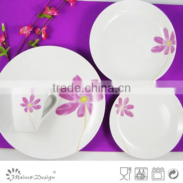 ceramic white porcelain round high quality dinner set