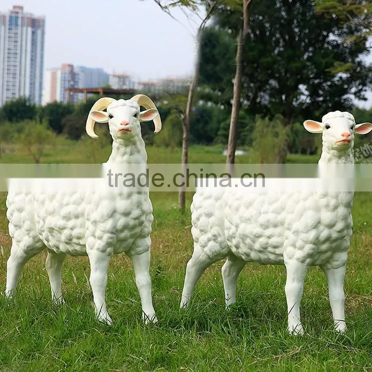 china supplier wholesale outdoor garden decoration life size resin goats sculptures