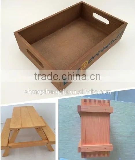 Wooden bird cage of wedge-shaped roof for several birds