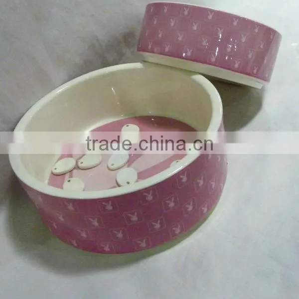 New Design Ceramic Double Dinner Pet Bowl