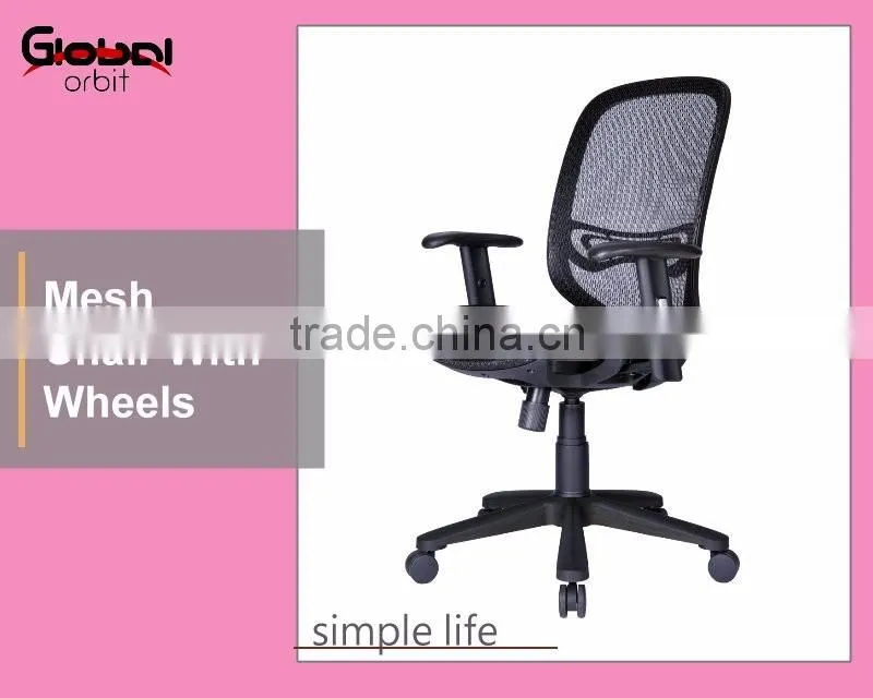 2016 Hot selling mobile office computer chair with fabric adjustable backrest