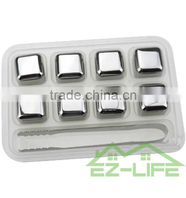 2017 Ruian wholesale custom engraved stainless steel whisky cooler rocks/whisky stones/wine ice cubes