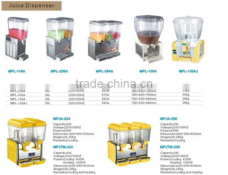 2015 New Juice dispenser with cabinet