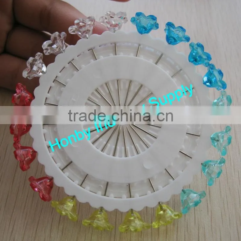 Christmas Decoration Transprant Colored Flower Head Corsage Pin