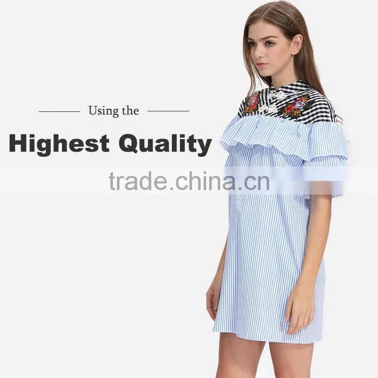 Cutwork machine embroidery dress designs for women