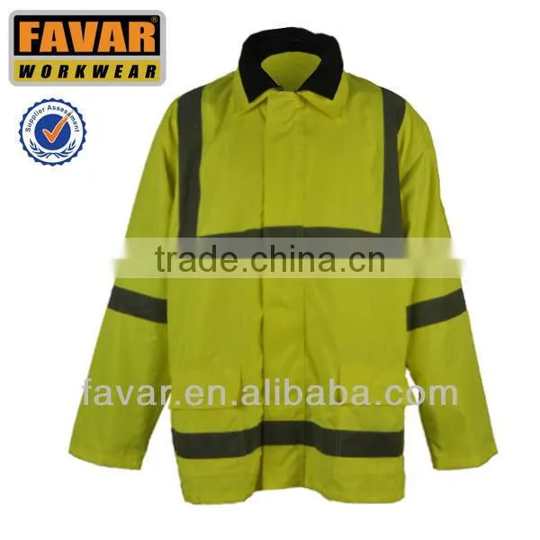 waterproof windproof jacket rain jacket yellow work jacket for men