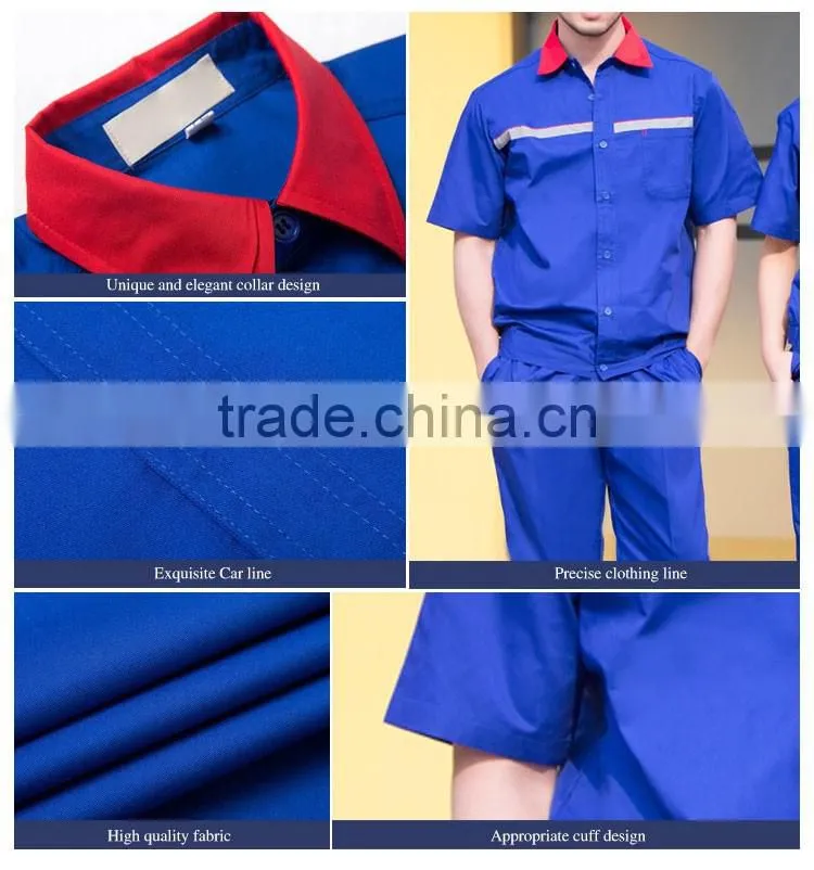 Royal Blue Design Summer Cotton Professional Work Shirts