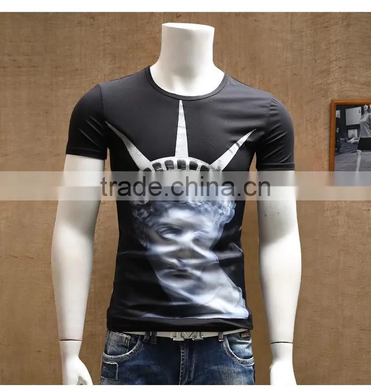 New Design Cotton T Shirt Men Offset 3D Printing O-neck Special Cool