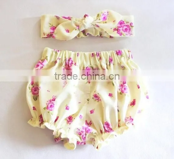 Baby girl bloomers pink ruffled diaper cover wholesale baby clothes
