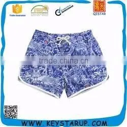 Wholesale Cheap Beach Short Girl 100% Polyester Swim Short Custom