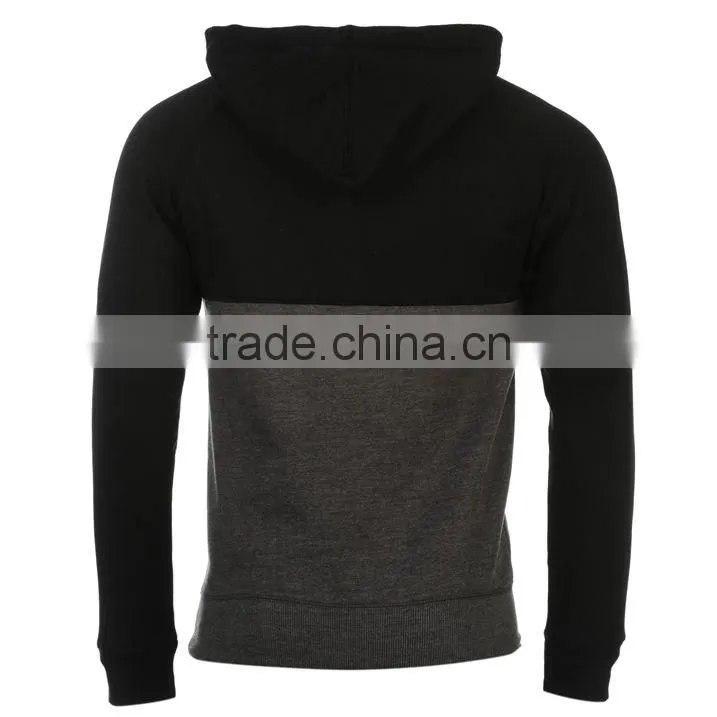 Custom Designs Two Color Plain Cotton Hoodie For Men