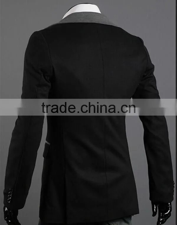 High quality balck and gary 2 colors for choice cheap price mens grey blazer