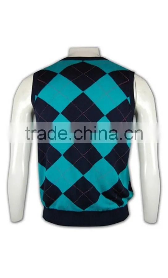 ISO9001/BSCI Manufature new design custom acrylic sweater vest