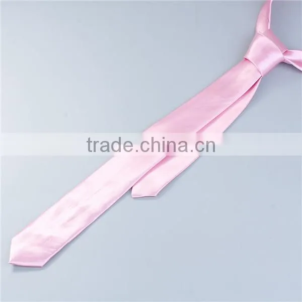 High Quality Polyester Necktie Deep pink Ties Men Necktie