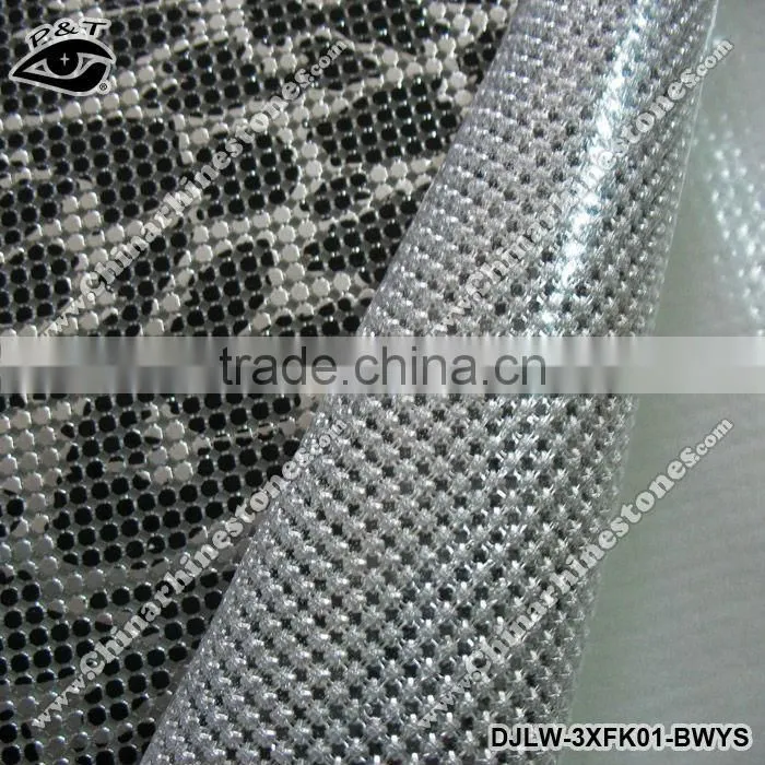 Fashionable Iron On Metal Mesh 3mm square leopard printing