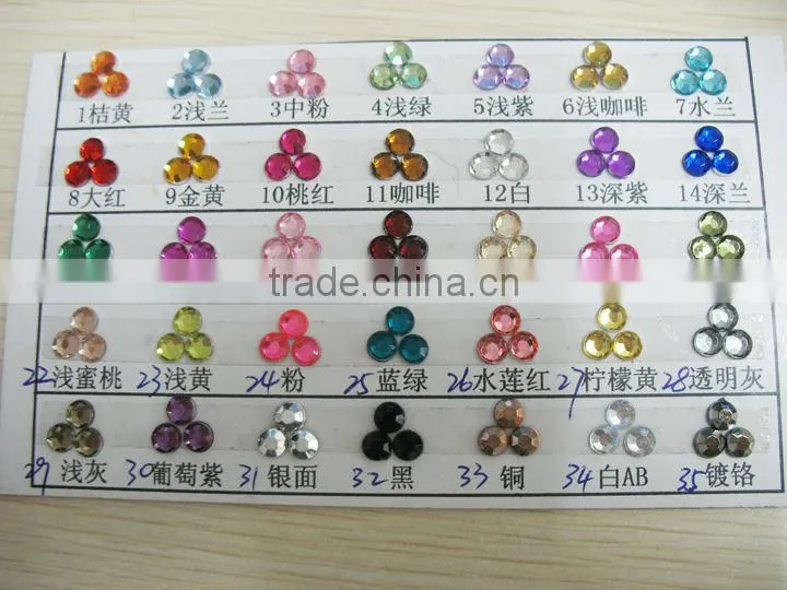 Flatback resin rhinestone acrylic crystal 10mm for craft art