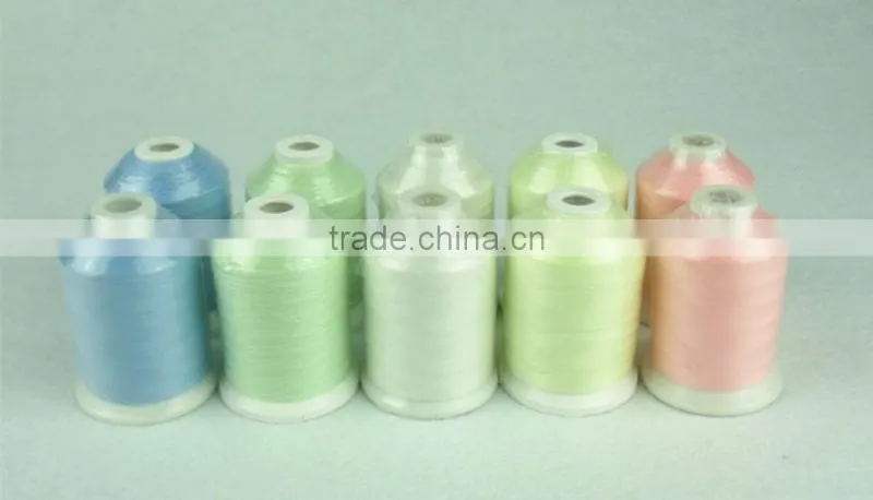 Wholesales Simthread glow in the dark embroidery thread 500m ~ 2 kgs each
