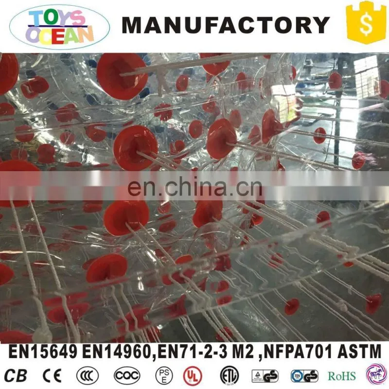 Super quality colorful inflatable human size zorb ball with EN15649