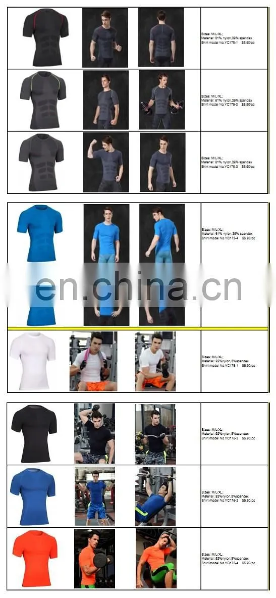 Men's Compression Clothing Gym Wear Base Layer Tights Long Pants Tank Tops T-Shirts