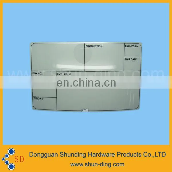 White High Quality Machine switch Surface Nameplate