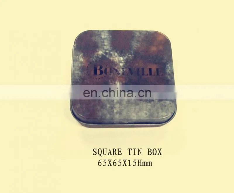 Hot sale small condom tin box with hinge