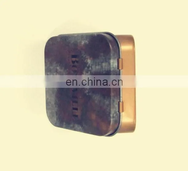 Hot sale small condom tin box with hinge