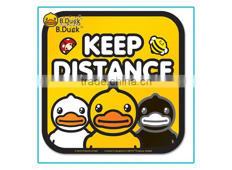 B.Duck warning sticker Printed car body Warning Sticker wholesale