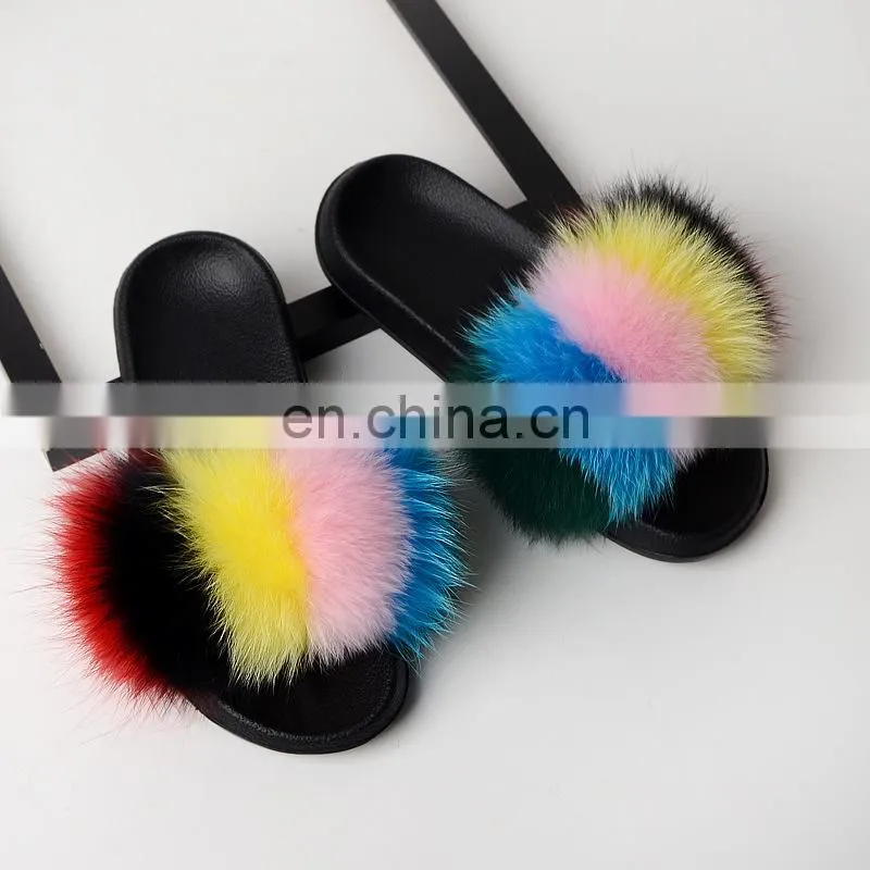 2020 Women Summer Beautiful Design Soft Fur Sandal Shoes