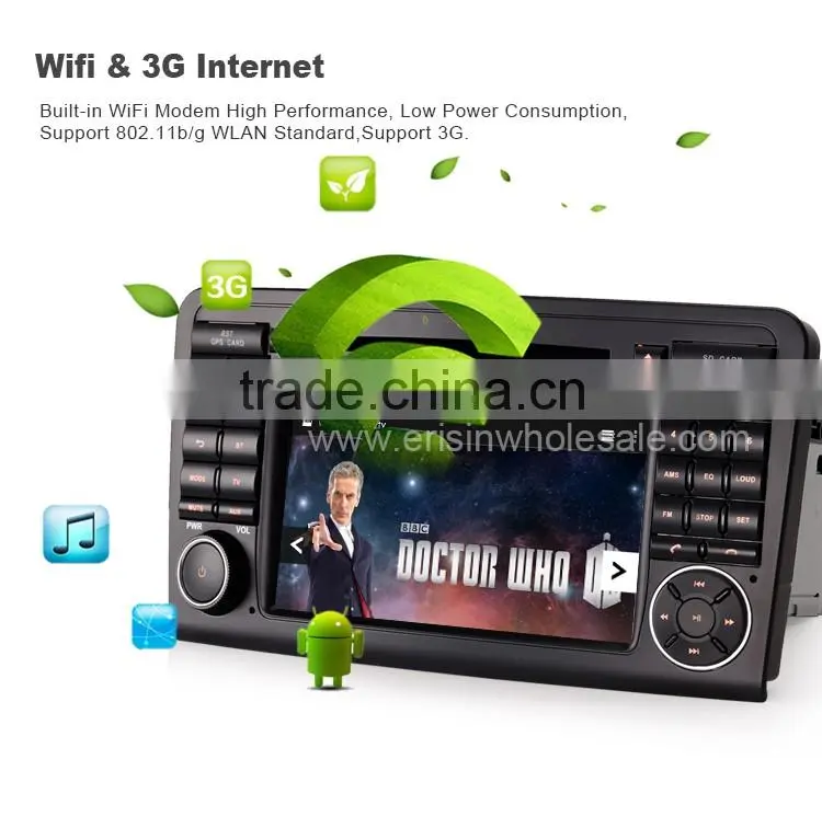 Erisin ES2511B 7" Auto Radio 2 Din Car DVD GPS with Android 4.4.4 Canbus for Mercedes X164